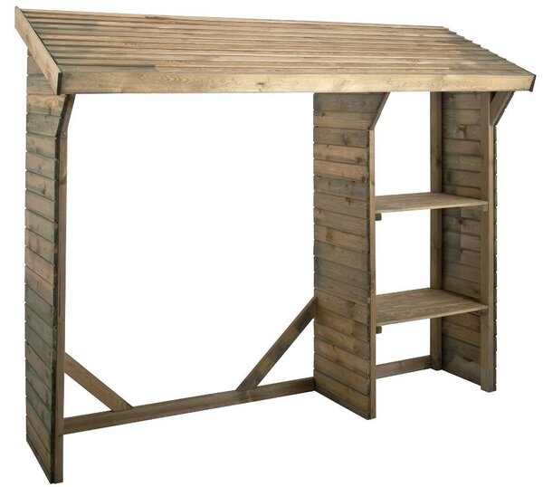 Abri bûches en bois traité autoclave 1,6m³ Split