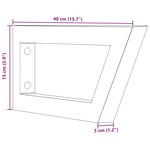 vidaXL Supports d'étagères pour lavabo 2 Pièces blanc trapèze acier