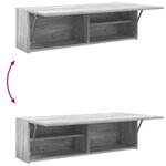 vidaXL Armoire murale de bain sonoma gris 100x25x30 cm bois ingénierie
