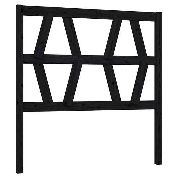 vidaXL Tête de lit Noir 81x4x100 cm Bois massif de pin