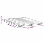 vidaXL Coussins de Matelas Blanc 140 x 190 cm Latex