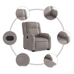 vidaXL Fauteuil inclinable taupe tissu