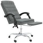 vidaXL Fauteuil inclinable de bureau Gris foncé Tissu