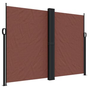 vidaXL Auvent latéral rétractable marron 180x1000 cm
