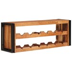 vidaXL Étagère à vin Marron 100 x 45 x 33 cm Bois d'Acacia Massif