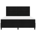 vidaXL Lit à ressorts avec matelas avec LED Noir 180 x 200 cm tissu