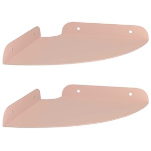 vidaXL Étagère flottante avec étagère 2 Pièces Rose 18 x 18 x 2 cm
