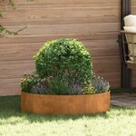 vidaXL Anneau de jardinière Marron 80 x 80 x 20 cm Acier Corten