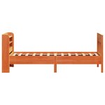 vidaXL Cadre de lit sans matelas cire marron 90x190 cm bois pin massif