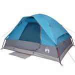 vidaXL Tente de camping à dôme 2 personnes bleu imperméable