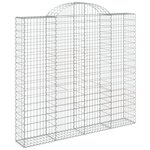 vidaXL Panier de gabions arqué 200x30x180/200 cm Fer galvanisé