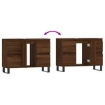 vidaXL Armoire salle de bain chêne marron 80x33x60cm bois d'ingénierie
