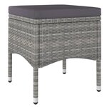 vidaXL Ensemble à Manger jardin 5 Pièces résine tressée verre trempé Gris