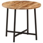 vidaXL Table basse 45x45x40 cm bois de manguier solide et fer