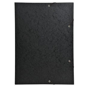 Chemise 3 rabats à élastique A3 carton 600g Noir x 5 EXACOMPTA