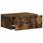 vidaXL Cabinet de chevet mural Chêne fumé 49 x 34 5 x 20 cm