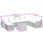 vidaXL Salon de jardin avec coussins 9 Pièces beige résine tressée