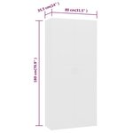 vidaXL Armoire à chaussures Blanc 80 x 35 5 x 180 cm Bois d'ingénierie