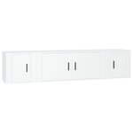 vidaXL Ensemble de meubles TV 3 Pièces Blanc Bois d'ingénierie