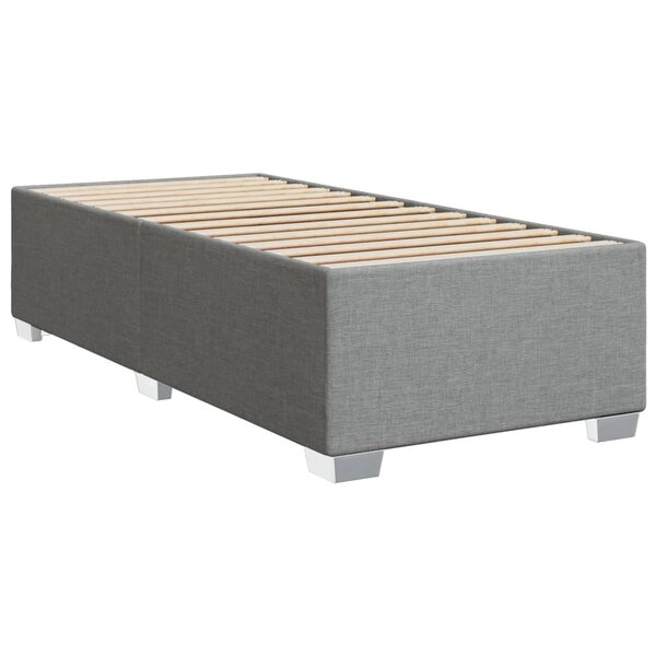 vidaXL Cadre de lit sans matelas gris clair 100x200 cm tissu