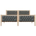 vidaXL Cadre de lit Gris foncé 160 x 200 cm Pin massif