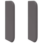 vidaXL Oreille de tête de lit 2 Pièces Gris 40 x 16 x 5 cm