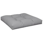 vidaXL Coussin de palette gris 70x70x12 cm tissu
