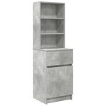 vidaXL Table de chevet gris béton 39x35x125 cm bois d’ingénierie