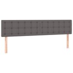 vidaXL Sommier à lattes de lit avec matelas Gris 160x200 cm Similicuir