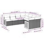 vidaXL Salon de jardin avec coussins 8 Pièces beige résine tressée
