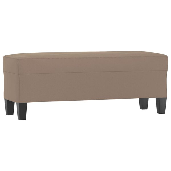 Banc banquette 100 x 35 x 41 cm tissu microfibre taupe 02_0010699