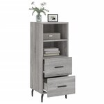 vidaXL Buffet Sonoma gris 34 5x34x90 cm Bois d'ingénierie