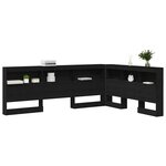 vidaXL Tête de lit de rangement Chêne noir 150 cm Bois d'ingénierie