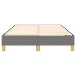 vidaXL Cadre de lit à ressorts gris foncé 120x200 cm tissu