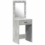 vidaXL Table de Toilette Gris béton 50 x 41 x 135 cm Bois d'ingénierie