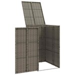 vidaXL Boîte de poubelle Gris 65 x 80 x 115 cm Polyéthylène