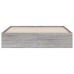 vidaXL Cadre de lit et tiroirs sonoma gris 140x200cm bois d'ingénierie