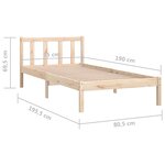 vidaXL Cadre de lit sans matelas bois massif