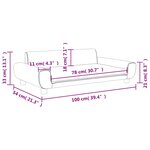vidaXL Canapé pour enfants noir 100x54x33 cm velours