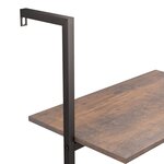 vidaXL Étagère inclinée à 4 niveaux Marron foncé et noir 64x35x152 5cm