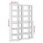vidaXL Cloison de séparation 4 panneaux blanc bois de paulownia massif