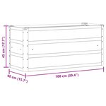 vidaXL Jardinière Gris clair 100 x 40 x 45 cm Acier