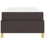 vidaXL Lit à ressorts Marron foncé et Blanc 90 x 200 cm tissu