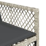 vidaXL Ensemble à manger de jardin et coussins 13 Pièces gris clair rotin