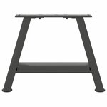 vidaXL Pieds de table basse en forme de A  2 pièces  anthracite  50 x (30-31) cm  acier