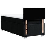 vidaXL Sommier à lattes de lit avec matelas Noir 100x200 cm Tissu