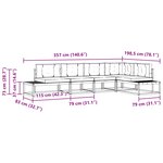 vidaXL Ensemble de canapés d'extérieur 6 pc Blanc et Beige Polyester