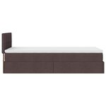 vidaXL Lit ottoman avec matelas marron foncé 100x200 cm tissu