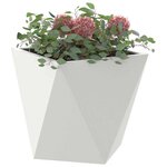 vidaXL Jardinière 2 Pièces Blanc 30 x 30 x 30 cm Acier