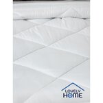 Couette 240 x 260 cm légère - 280 g/ m² anti-acariens - 2 personnes - Blanc